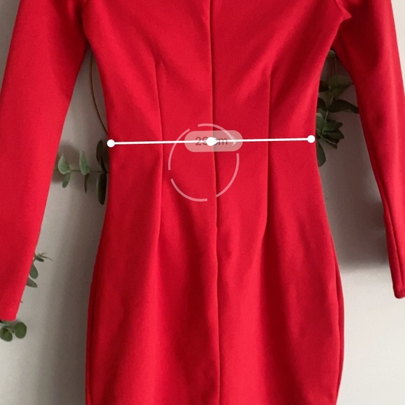 Niki Minaj x  For H&M fitted long sleeve dress red orange size xs form fitting - Picture 9 of 14